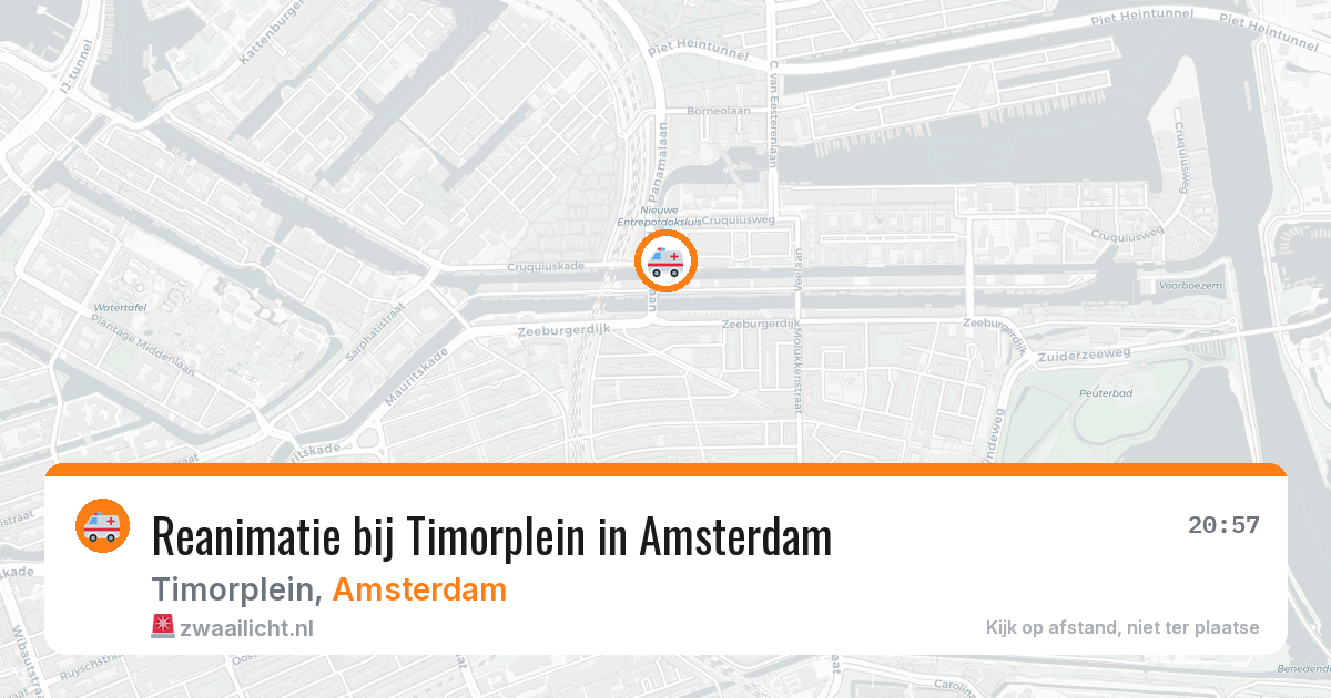 Reanimatie bij Timorplein in Amsterdam — 24 mrt 2026