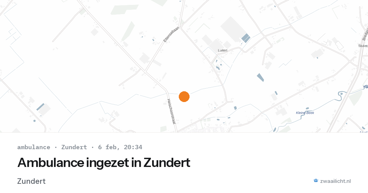 Ambulance ingezet in Zundert — 6 feb 2026