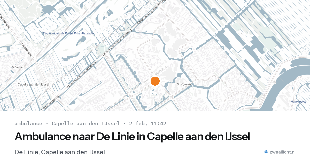 Ambulance naar De Linie in Capelle aan den IJssel — 2 feb 2026
