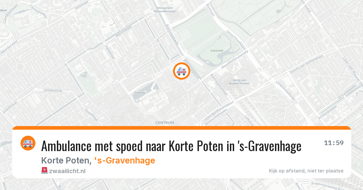 Ambulance met spoed naar Korte Poten in 's-Gravenhage — 4 jun 2026
