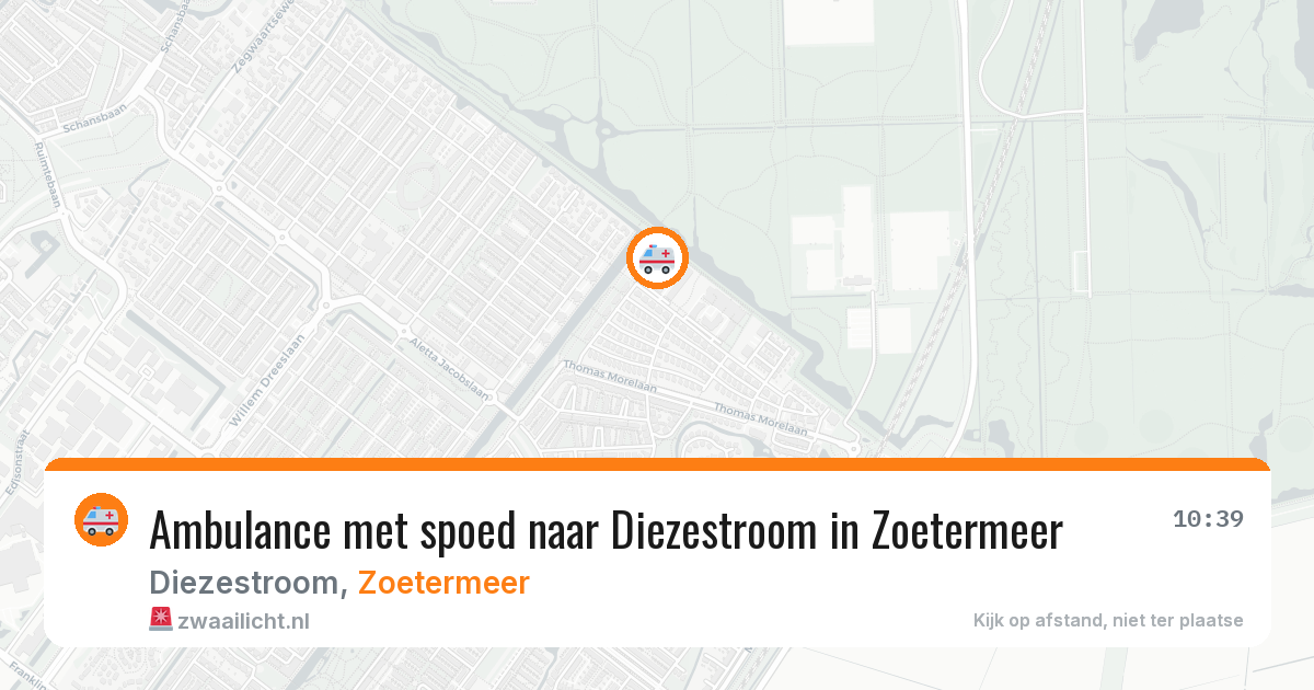 Ambulance met spoed naar Diezestroom in Zoetermeer — 22 jul 2026