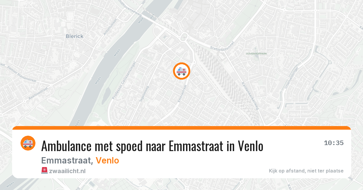 Ambulance met spoed naar Emmastraat in Venlo — 8 jun 2026