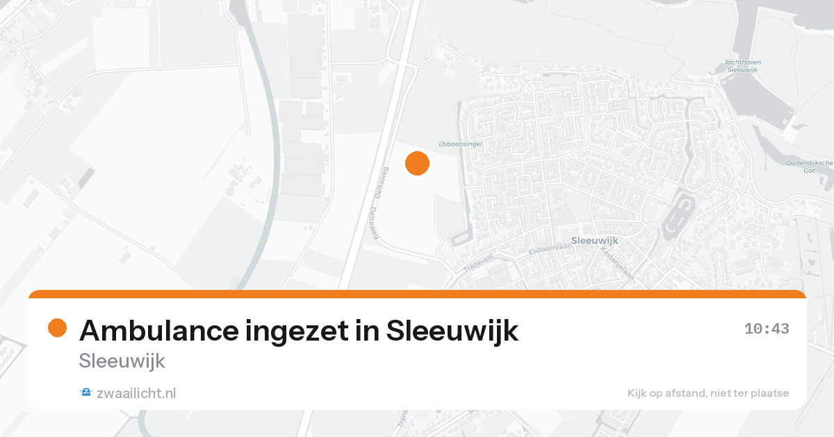 Ambulance ingezet in Sleeuwijk — 14 aug 2026