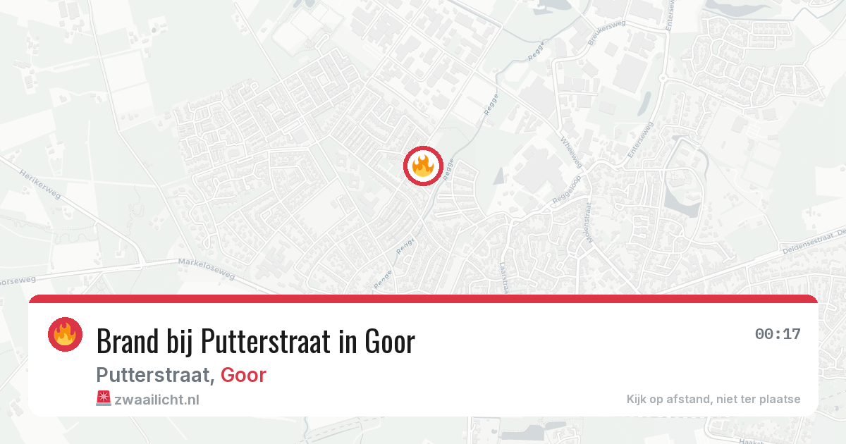 Brand bij Putterstraat in Goor — 11 apr 2026