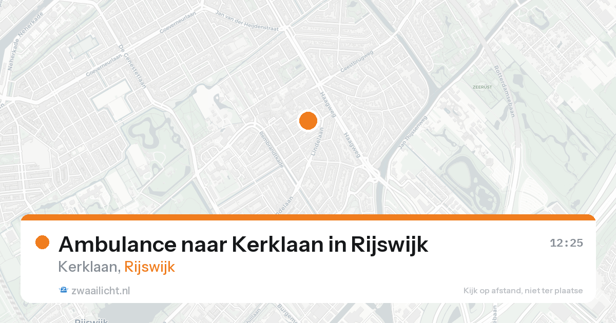Ambulance naar Kerklaan in Rijswijk — 16 aug 2026
