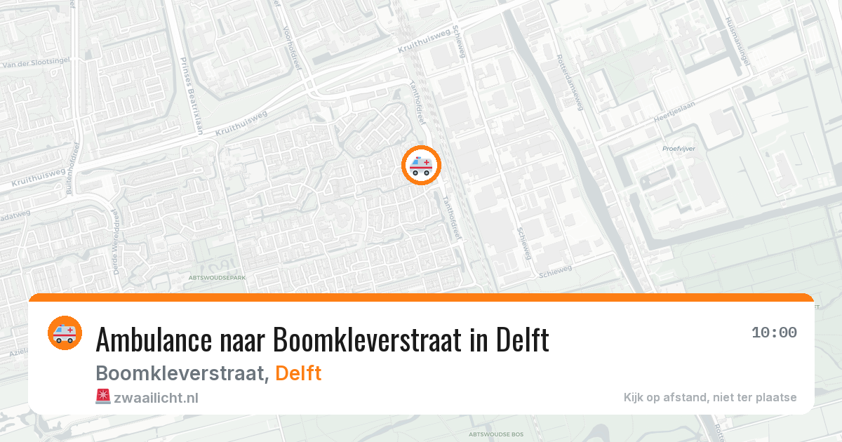 Ambulance naar Boomkleverstraat in Delft — 19 jun 2026