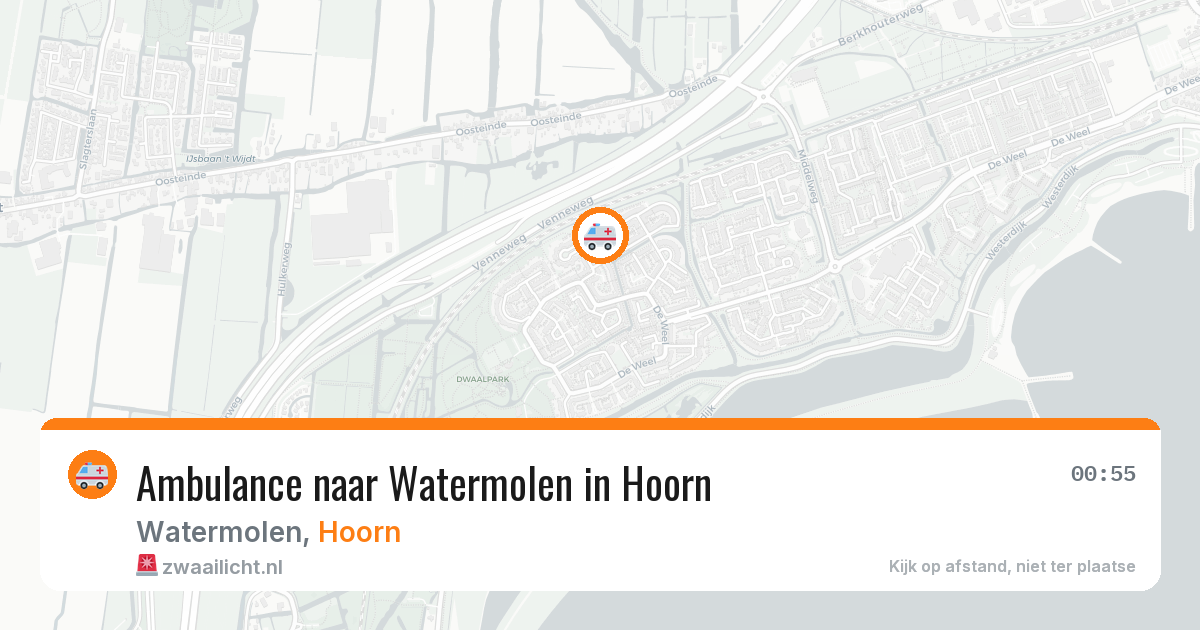 Ambulance naar Watermolen in Hoorn — 14 aug 2026
