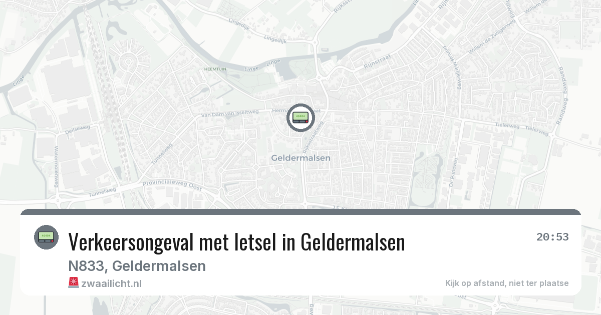 Verkeersongeval met letsel in Geldermalsen — 14 jun 2026