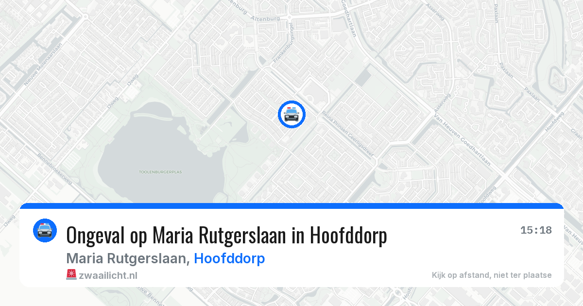 Ongeval op Maria Rutgerslaan in Hoofddorp — 8 apr 2026