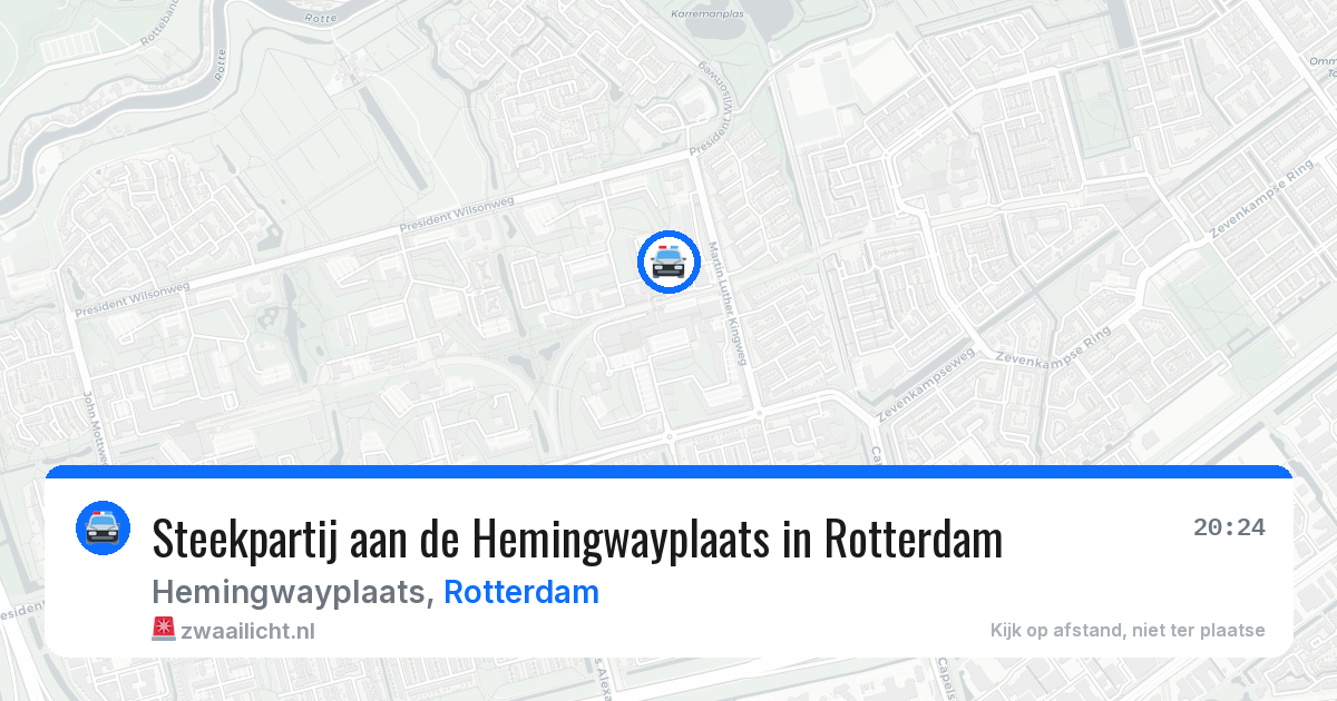 Steekpartij aan de Hemingwayplaats in Rotterdam — 6 jun 2026