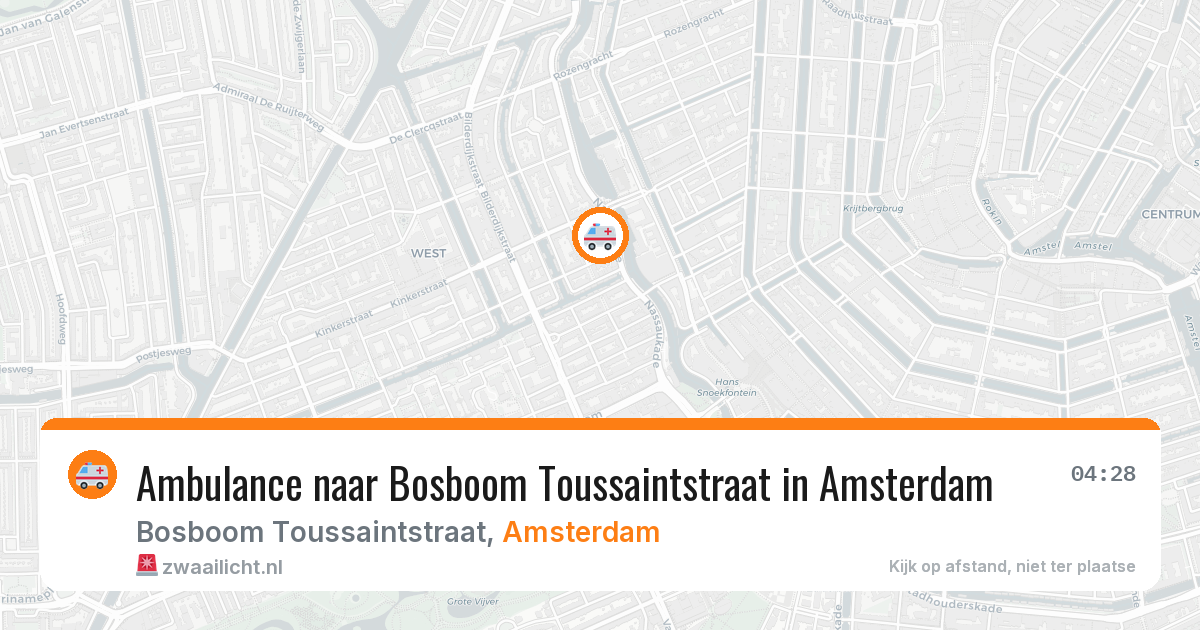 Ambulance naar Bosboom Toussaintstraat in Amsterdam — 23 mei 2026