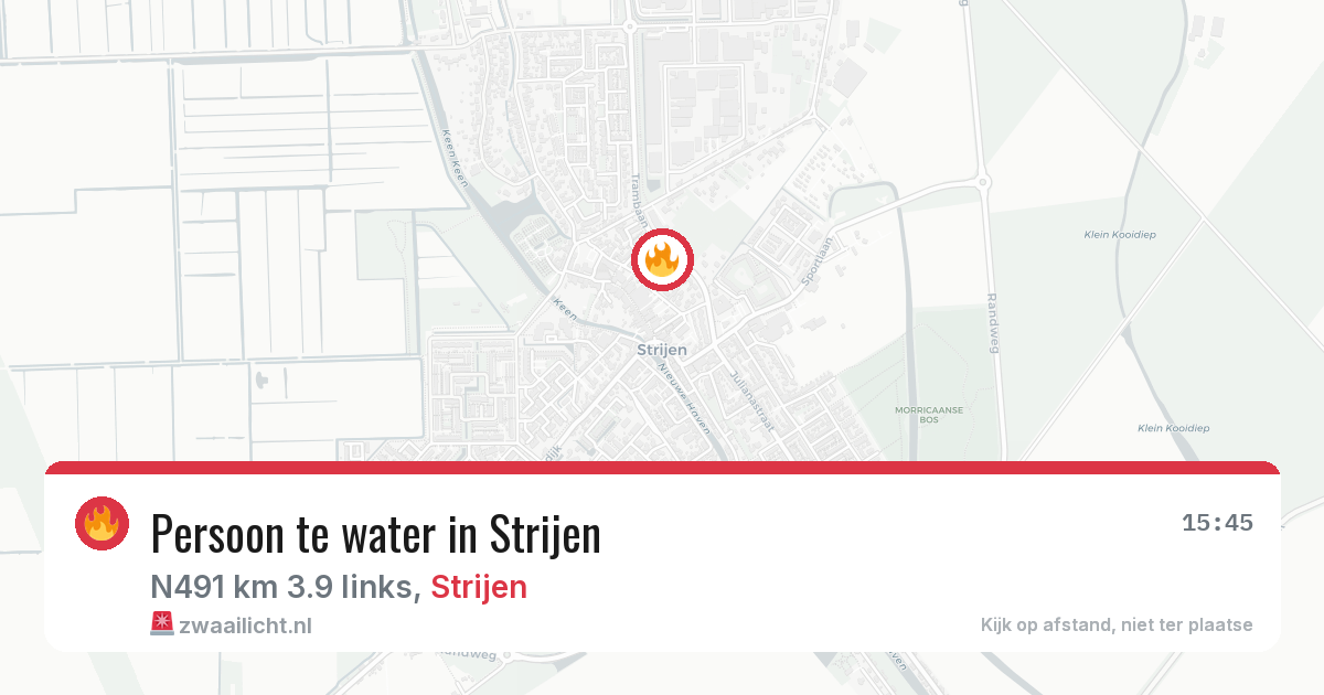 Persoon te water in Strijen — 24 jun 2026