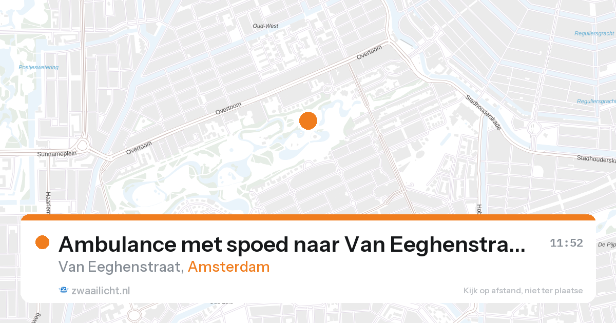 Ambulance met spoed naar Van Eeghenstraat in Amsterdam — 23 jun 2026