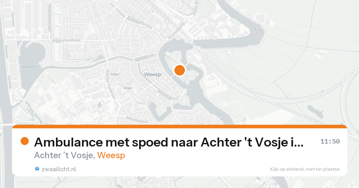 Ambulance met spoed naar Achter 't Vosje in Weesp — 19 aug 2026