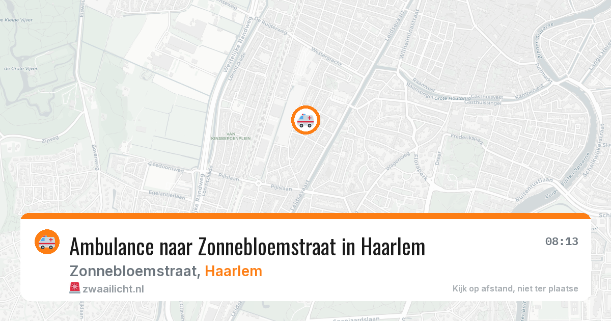 Ambulance naar Zonnebloemstraat in Haarlem — 20 jun 2026