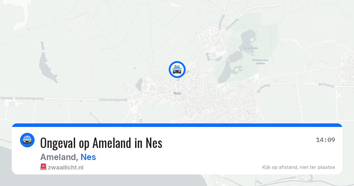 Ongeval op Ameland in Nes — 31 jul 2026