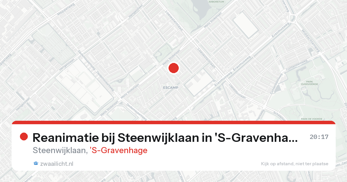 Reanimatie bij Steenwijklaan in 'S-Gravenhage — 24 aug 2026