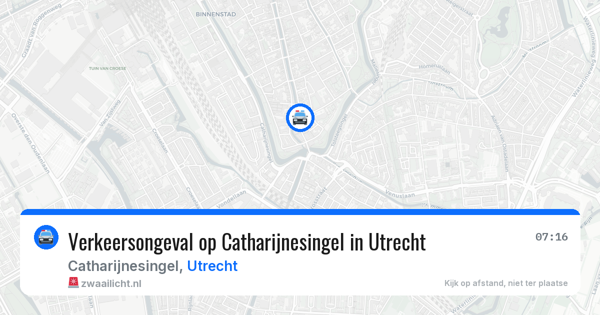 Verkeersongeval op Catharijnesingel in Utrecht — 24 apr 2026