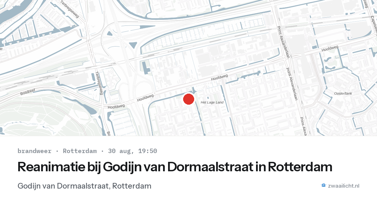 Reanimatie bij Godijn van Dormaalstraat in Rotterdam — 30 aug 2026