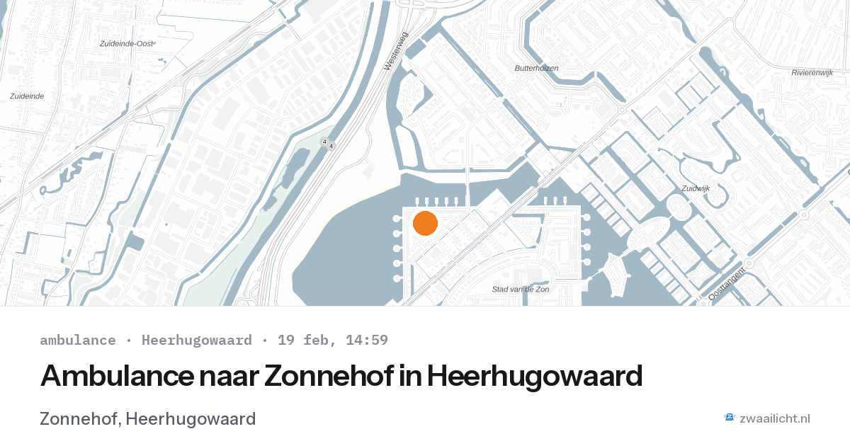 Ambulance naar Zonnehof in Heerhugowaard — 19 feb 2026