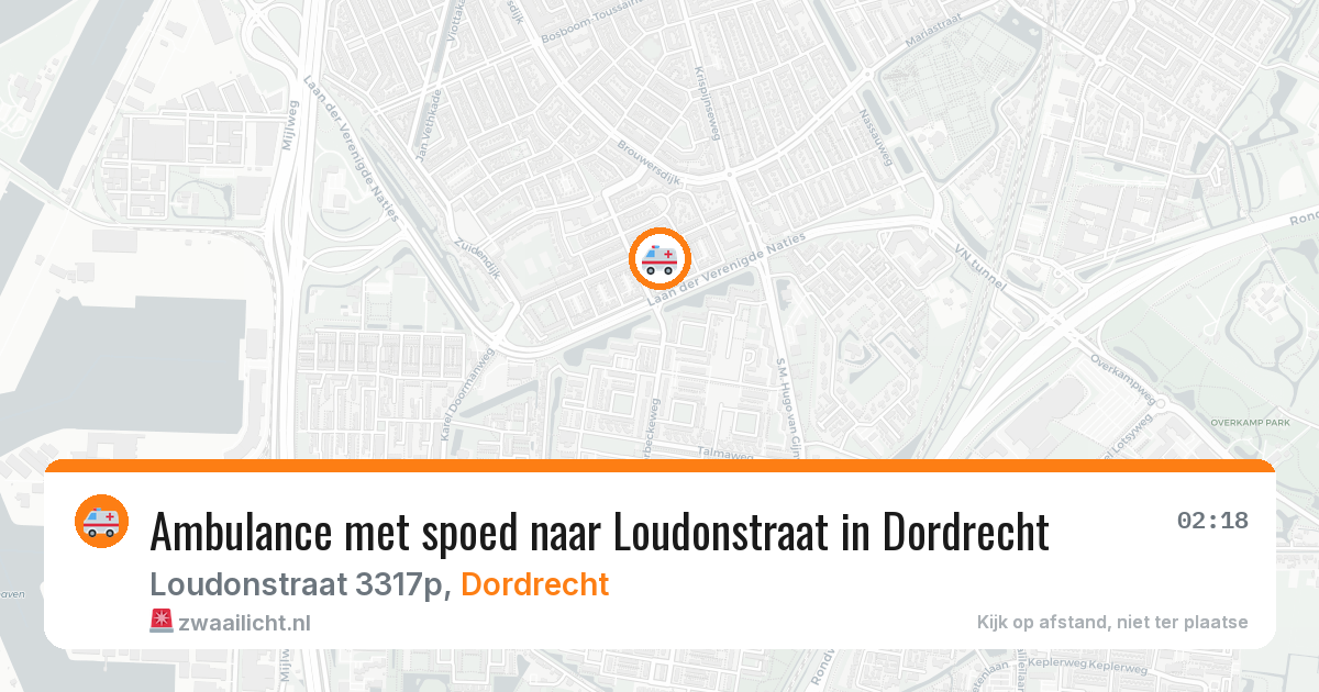 Ambulance met spoed naar Loudonstraat in Dordrecht — 26 jun 2026