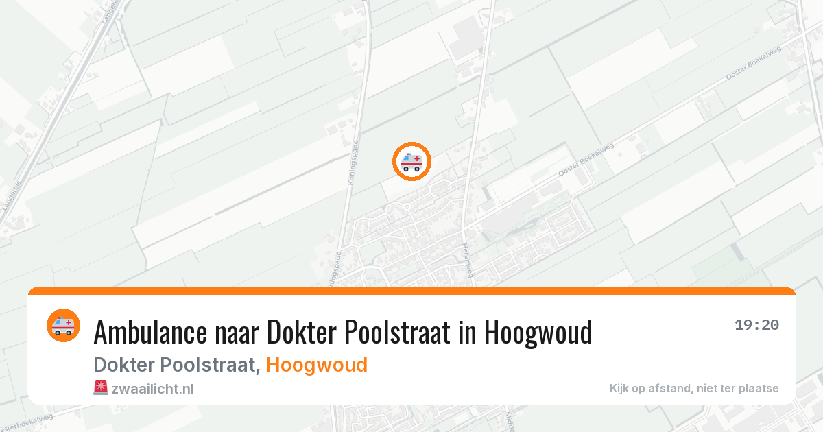 Ambulance naar Dokter Poolstraat in Hoogwoud — 15 mrt 2026