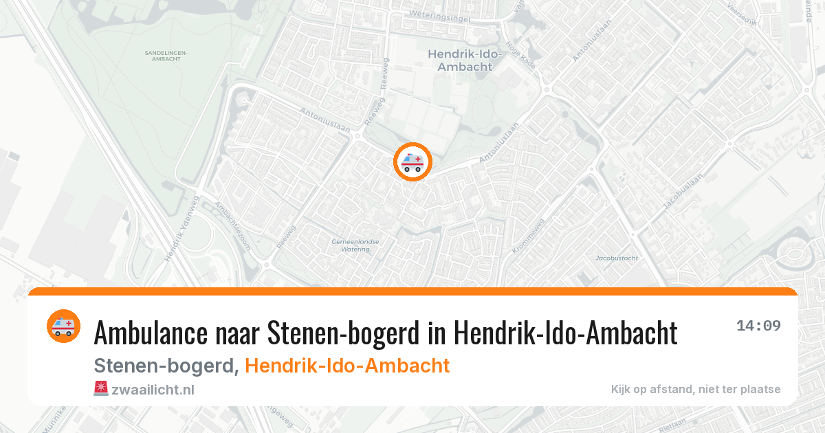 Ambulance naar Stenen-bogerd in Hendrik-Ido-Ambacht — 6 jul 2026