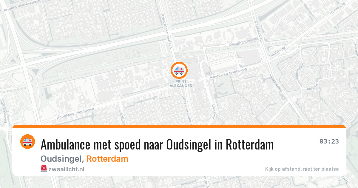 Ambulance met spoed naar Oudsingel in Rotterdam — 15 jul 2026