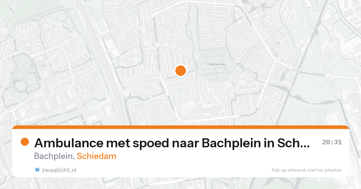 Ambulance met spoed naar Bachplein in Schiedam — 7 feb 2026