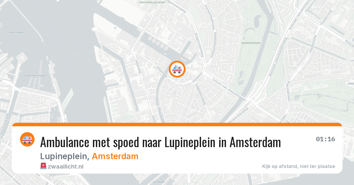 Ambulance met spoed naar Lupineplein in Amsterdam — 19 mei 2026