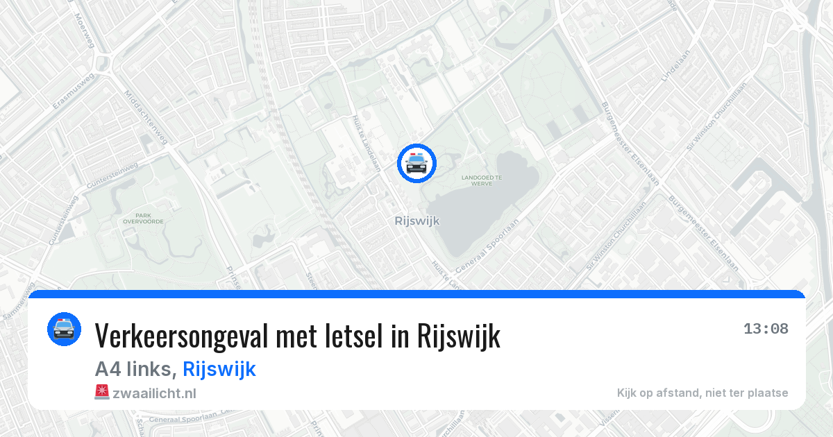 Verkeersongeval met letsel in Rijswijk — 13 mei 2026