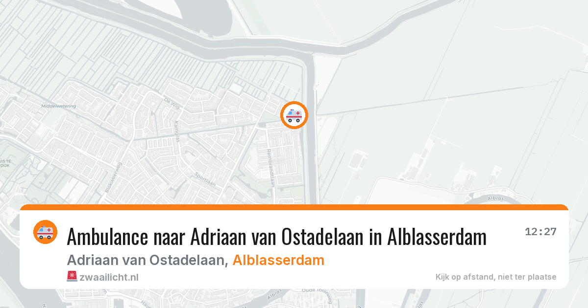 Ambulance naar Adriaan van Ostadelaan in Alblasserdam — 6 mrt 2026