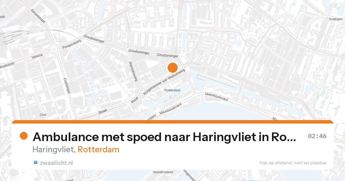 Ambulance met spoed naar Haringvliet in Rotterdam — 27 aug 2026