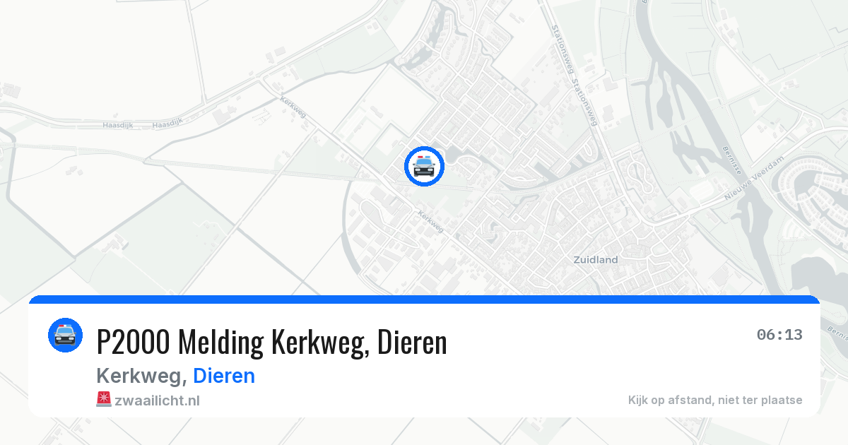 P2000 Melding Kerkweg, Dieren — 10 mei 2026