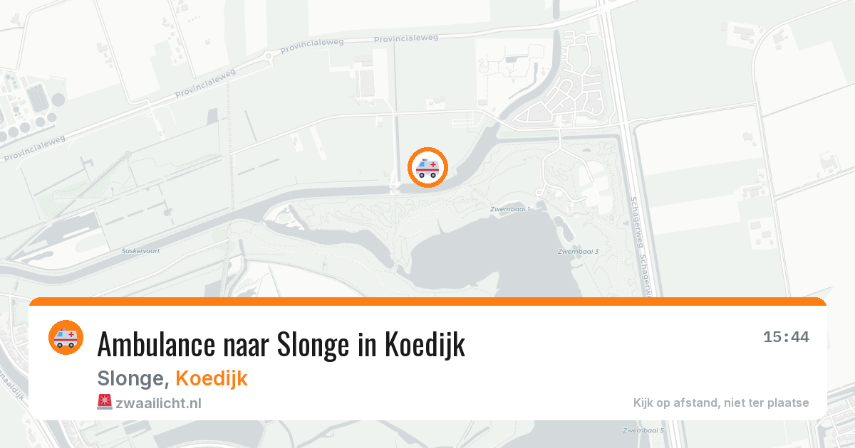 Ambulance naar Slonge in Koedijk — 1 aug 2026