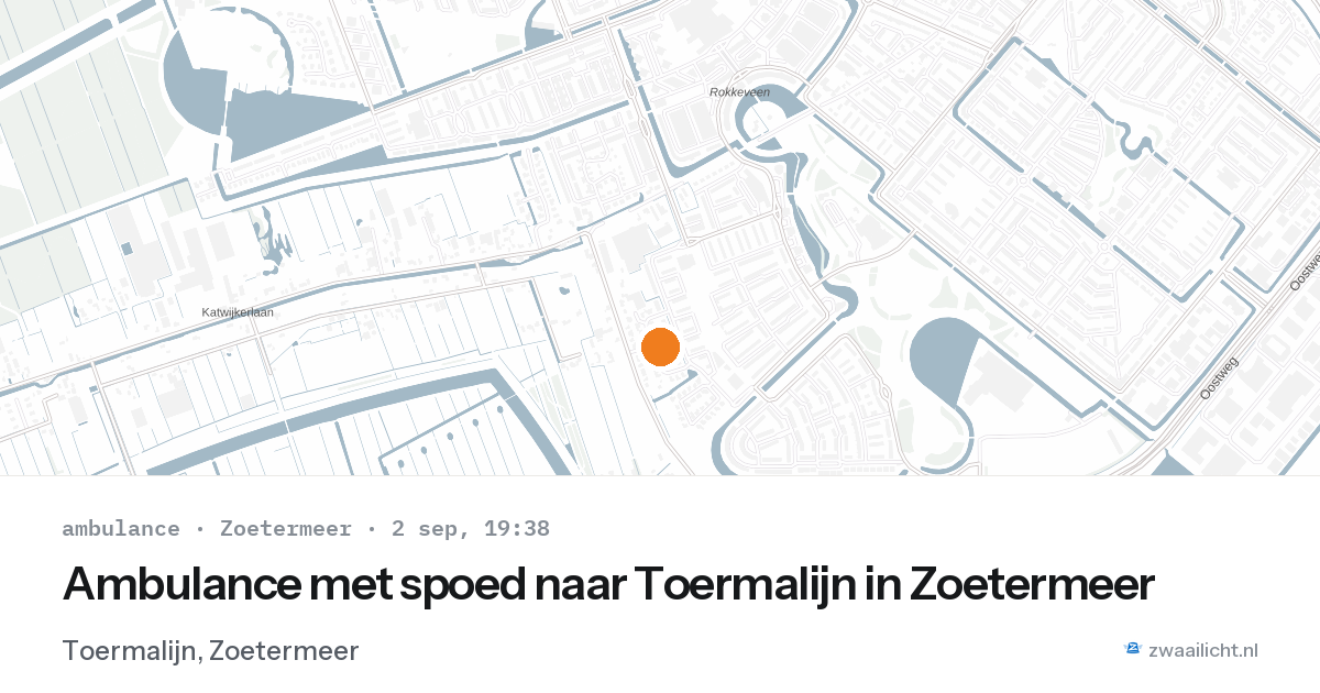 Ambulance met spoed naar Toermalijn in Zoetermeer — 2 sep 2026