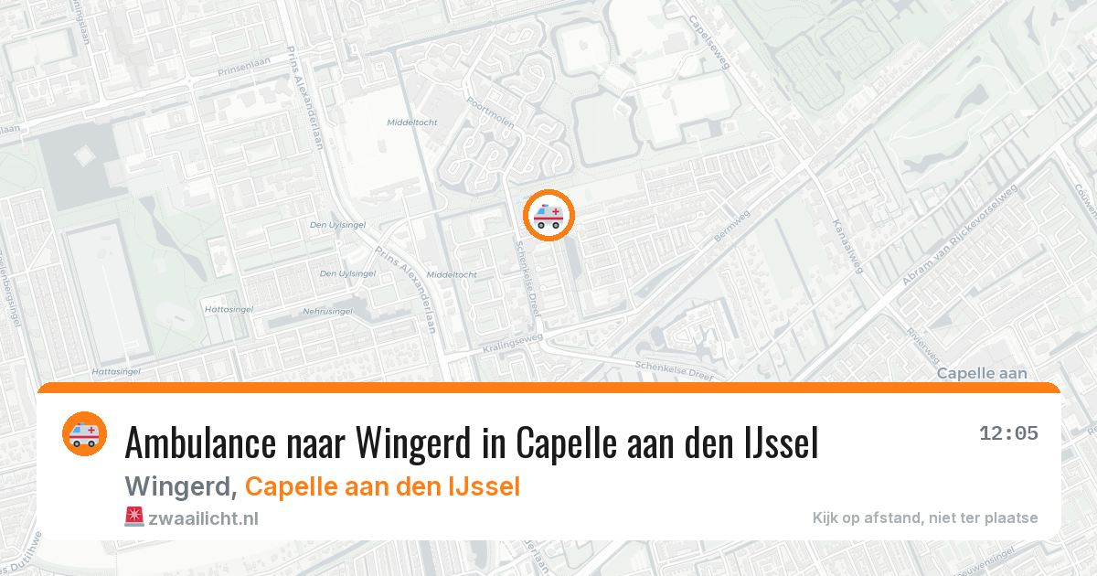 Ambulance naar Wingerd in Capelle aan den IJssel — 28 mrt 2026
