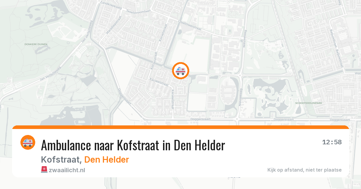 Ambulance naar Kofstraat in Den Helder — 16 mrt 2026