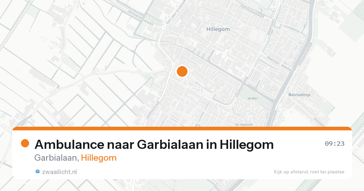 Ambulance naar Garbialaan in Hillegom — 18 aug 2026