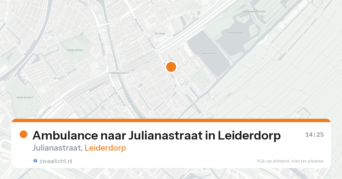 Ambulance naar Julianastraat in Leiderdorp — 21 aug 2026