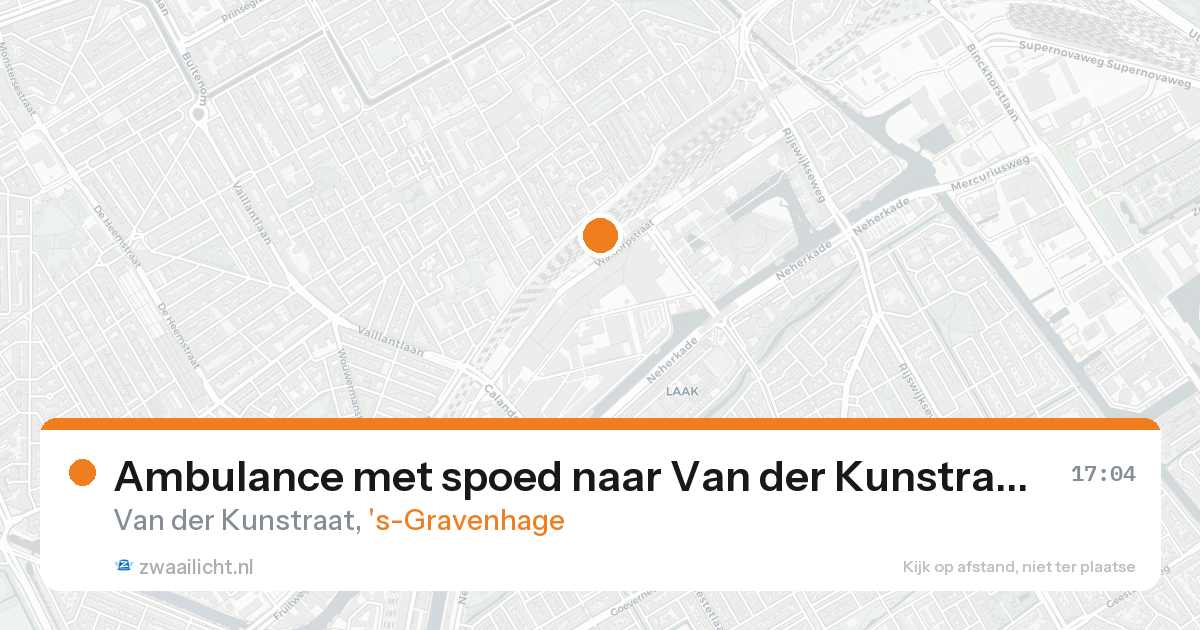 Ambulance met spoed naar Van der Kunstraat in 's-Gravenhage — 21 aug 2026