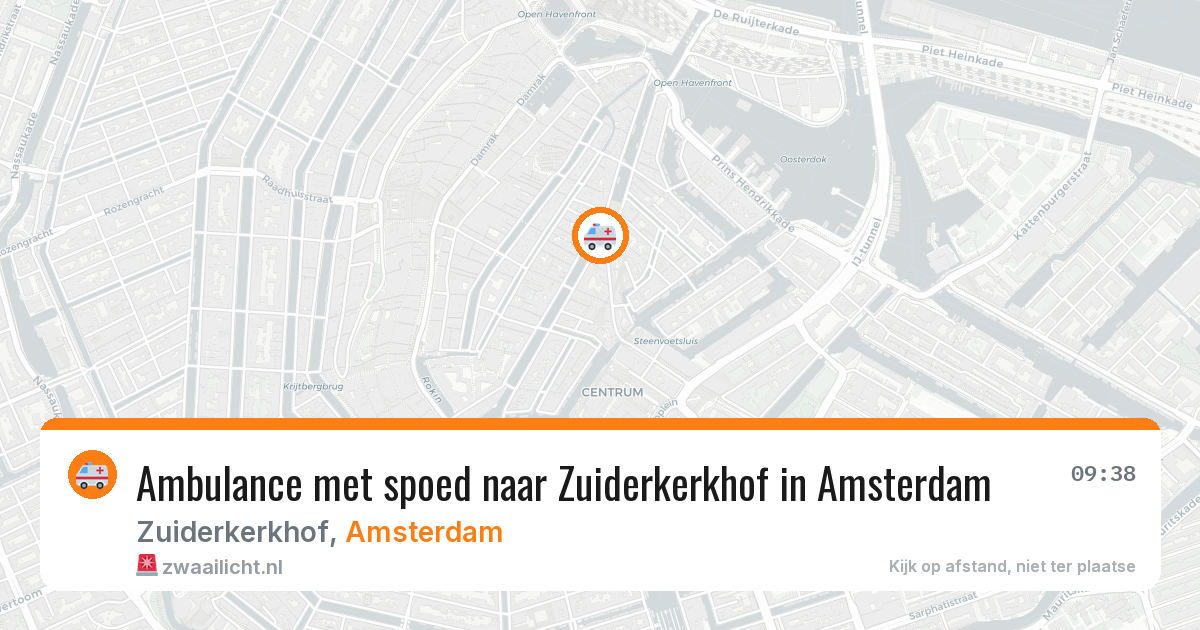 Ambulance met spoed naar Zuiderkerkhof in Amsterdam — 9 mrt 2026