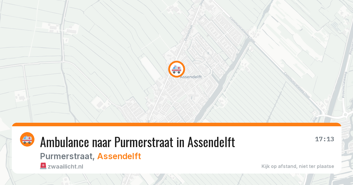Ambulance naar Purmerstraat in Assendelft — 2 aug 2026