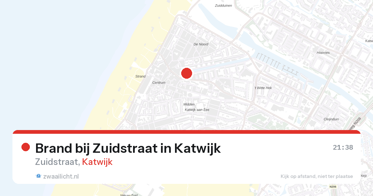 Brand bij Zuidstraat in Katwijk — 10 mrt 2026