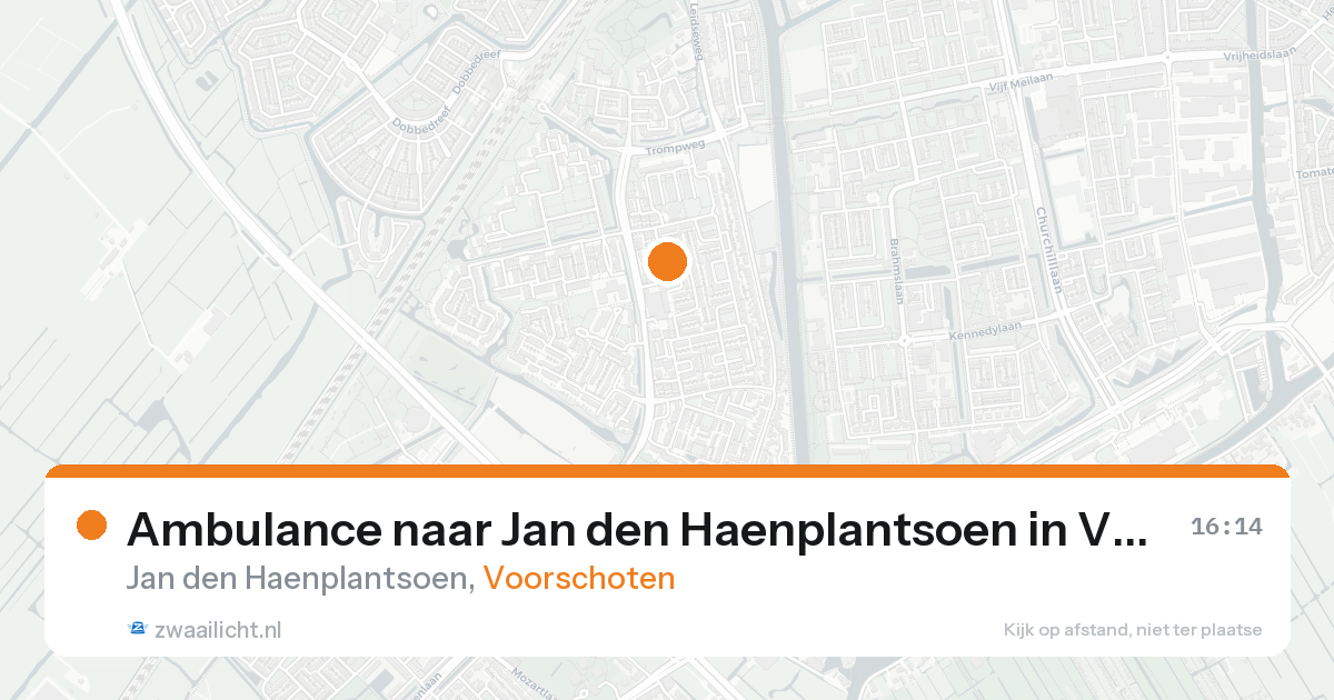 Ambulance naar Jan den Haenplantsoen in Voorschoten — 22 aug 2026
