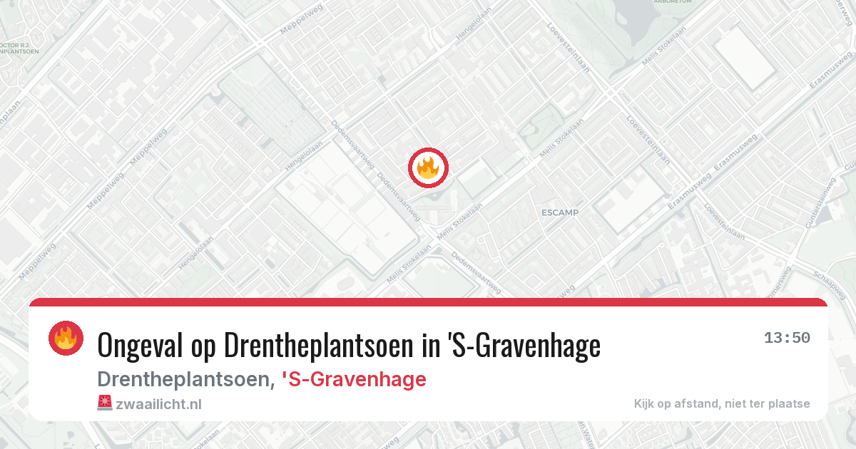 Ongeval op Drentheplantsoen in 'S-Gravenhage — 21 jun 2026