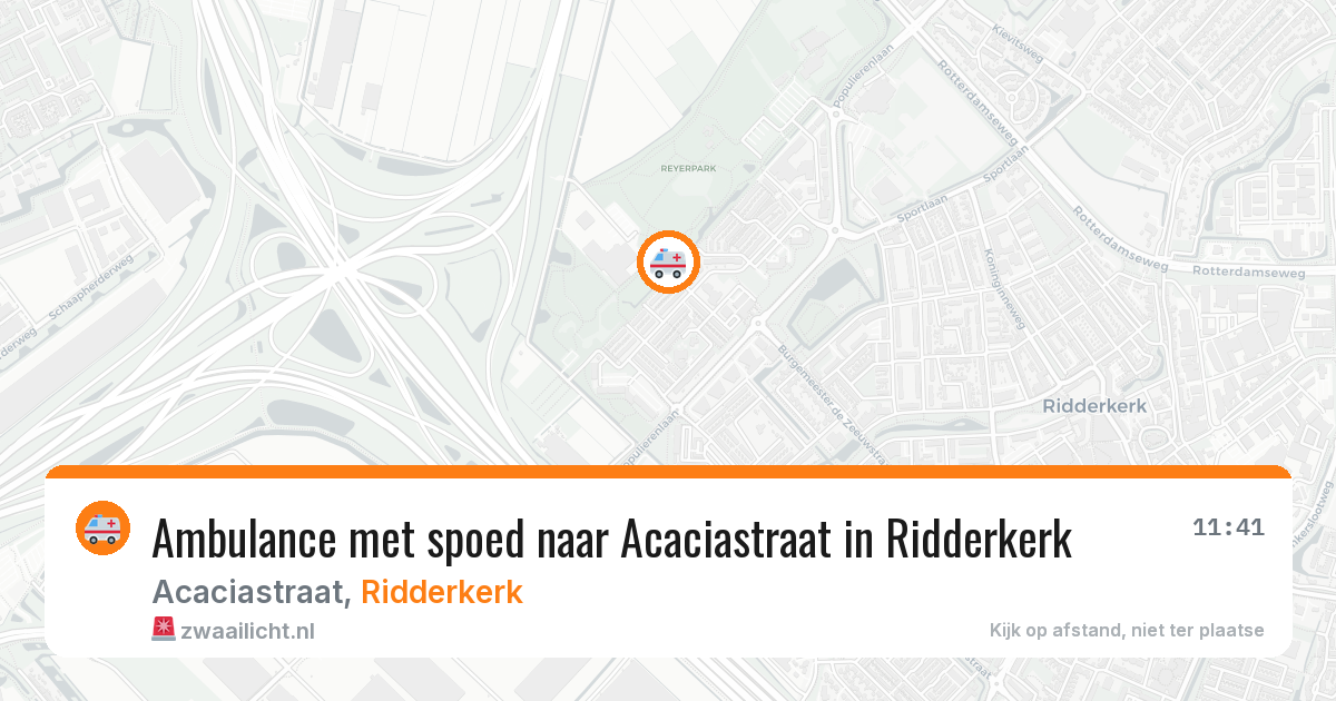 Ambulance met spoed naar Acaciastraat in Ridderkerk — 1 apr 2026