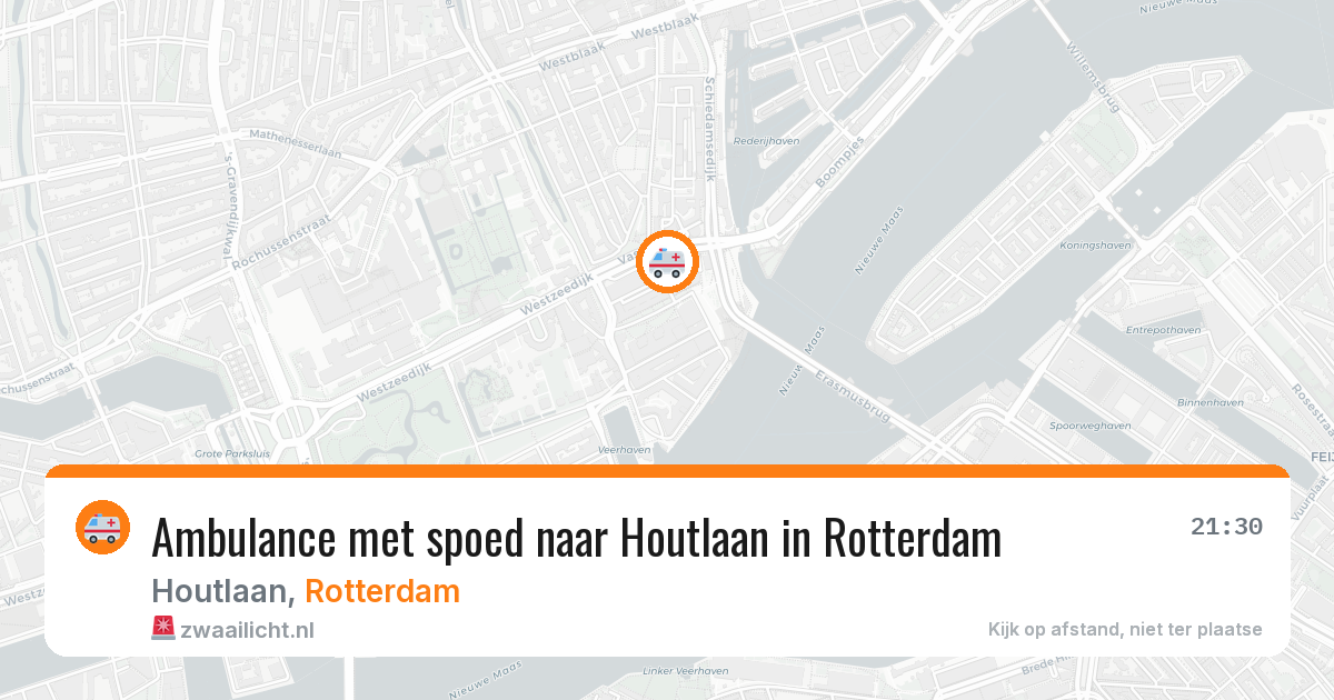 Ambulance met spoed naar Houtlaan in Rotterdam — 23 jul 2026