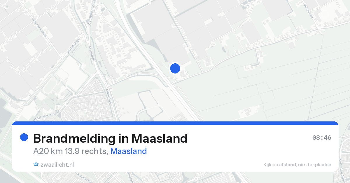 Brandmelding in Maasland — 18 aug 2026