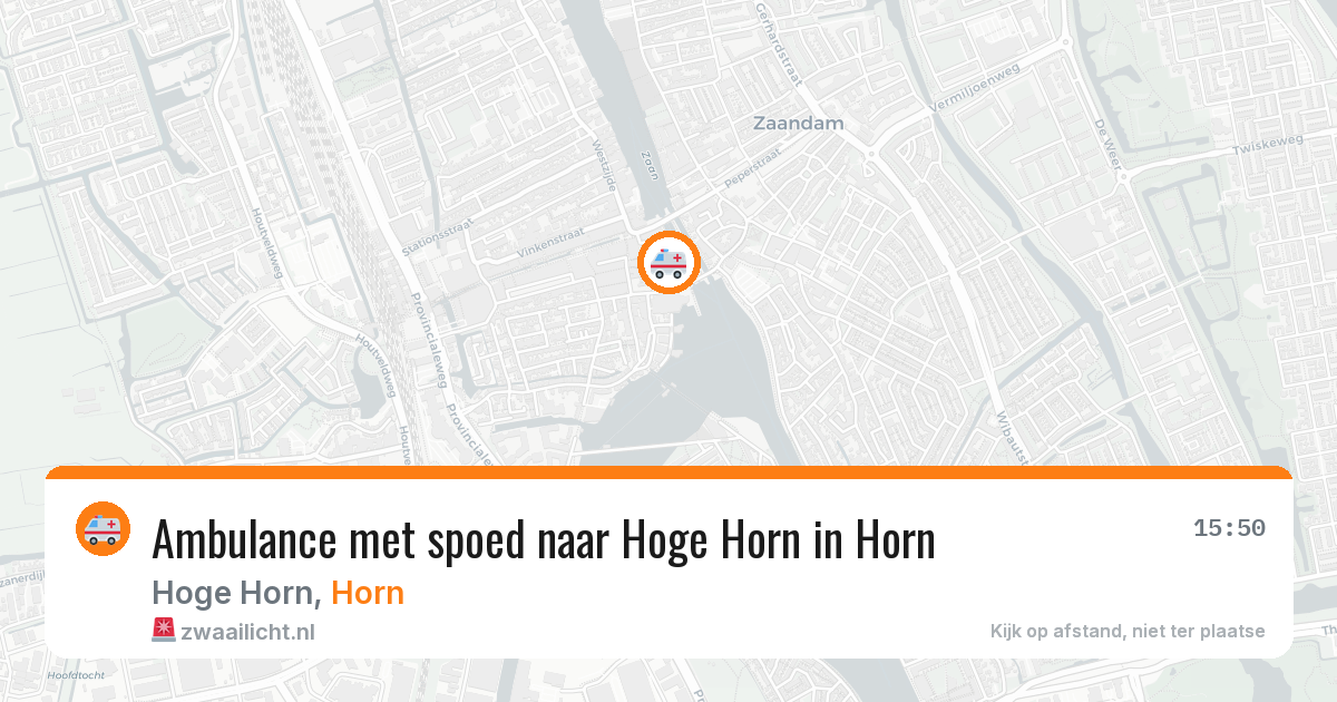 Ambulance met spoed naar Hoge Horn in Horn — 16 mrt 2026